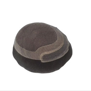 Extensions de cheveux à lacet frontal double trame de Los Angeles, pré-collées, bouclées, cheveux humains Remy, toupet et perruque pour hommes - Product Image 4