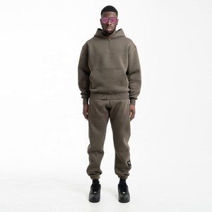 Survêtements d'hiver sur mesure de haute qualité pour hommes, coupe ajustée, 100% coton molletonné, ensembles streetwear - Product Image 4