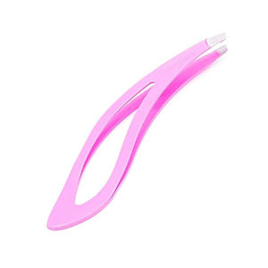Pince à épiler inclinée en gros faite à la main couleur rose enduit sourcils visage et épilateur pince à épiler sourcils - Product Image 3