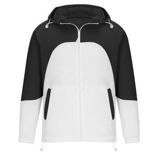 แจ็กเก็ตกลางแจ้งกันลมสำหรับผู้ชายผ้าแคนวาสคอตั้งโลโก้ด้านหน้ามีฮู้ดเนื้อผ้าฝ้ายระบายอากาศได้ดีน้ำหนักเบา - Product Image 5