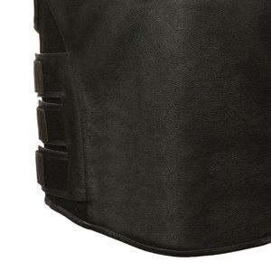 เสื้อกั๊กหนังแท้สำหรับผู้ชายมีแผ่นปะปักหรือโลโก้คลับสามารถสั่งซื้อได้โดยตรงจากโรงงาน - Product Image 6