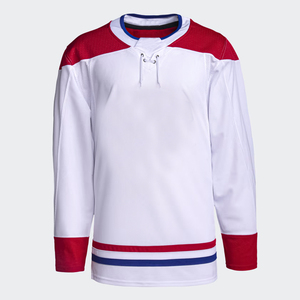เสื้อเจอร์ซีย์ฮ็อกกี้น้ำแข็งผ้าเจอร์ซี่100% โพลีเอสเตอร์สำหรับผู้ใหญ่เสื้อฮอกกี้น้ำแข็งสีทึบ - Product Image 5