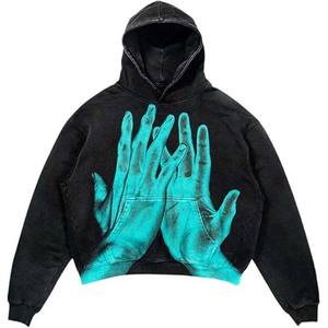 Nouveauté : sweat-shirt à capuche pour homme, saison hivernale, personnalisé, couleur unie, coupe ample, polyester 100% coton, prix de gros - Product Image 5