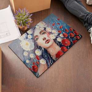 Alfombras con Pintura de Mujer Floral, Alfombra de Óleo, Alfombras Florales, Alfombra Moderna, Alfombra Suave No Tejida - Product Image 2