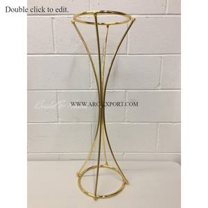 Lot de 2 supports de fleurs de couleur blanc et or pour décoration de mariage, support de table de qualité supérieure pour la maison et l'hôtel - Product Image 4