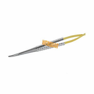 Soporte de aguja Castroviejo quirúrgico y dental fórceps curvos TC 14cm Half Gold Factory Direct Wenquar Custom Pack Instrument - Product Image 5