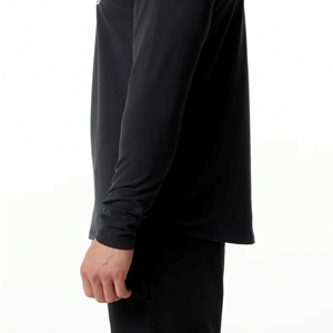 Men's Full Sleeve <b>T</b>-<b>Shirt</b> with O-Neck Collar <b>Black</b> Crew Design <b>Long</b> Ringer Sleeves Blank <b>T</b>-<b>Shirt</b> - Product Image 6