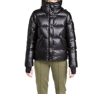 Chaqueta de Invierno Estilo Urbano de Venta Directa de Fábrica, Chaqueta Acolchada para Mujer de Alta Calidad con Relleno de Algodón Estampado, OEM - Product Image 1