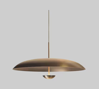 Plafonnier LED moderne Sputnik à trois lumières, dimmable, finition double or, style mi-siècle, pour la maison et le bureau