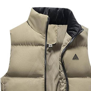 โลโก้ที่กําหนดเองคุณภาพสูงลงเสื้อกั๊กปักเป้าเสื้อกั๊กกันลมน้ําหนักเบาพร้อมกระเป๋า - Product Image 4