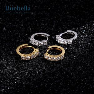 Boucles d'oreilles en argent sterling 925 Offre Spéciale or jaune 18 carats pour hommes bijoux Hip Hop - Product Image 5