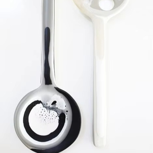 BOHEMEIN Vibrant Angel Style 100% Ensemble de serveurs à salade en résine faits à la main comprend une cuillère à crème glacée pour la maison et l'hôtel - Product Image 1