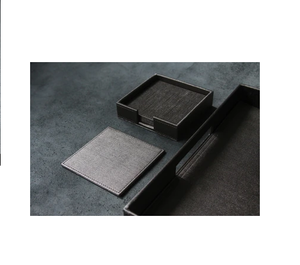 Luxury Leather Coasters <b>Dinning</b> <b>Table</b> Decor Office Restaurants Design Amazing Quality Best Price India Manufacture - Product Image 4