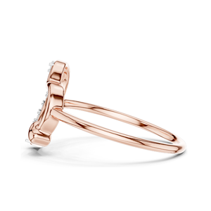 Anillo de Diamantes en Forma de Corazón, Oro de 18K, 14K, 10K y Plata 925, Oro Rosa/Amarillo/Blanco, Anillo de Compromiso para Mujer con Diamantes de 0.08ct - Product Image 4