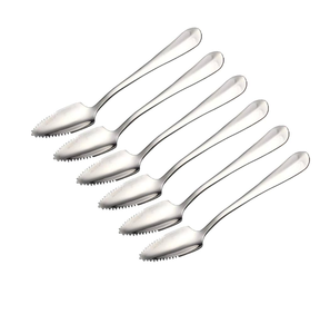 Cuchara de acero inoxidable para pomelos, bordes dentados, cubiertos, artesanías, espejo pulido, excelente calidad, precio más bajo - Product Image 5