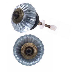 Calidad de exportación perillas de cristal azul cielo puerta cajón armario manija tiradores CK 558 - Product Image 2