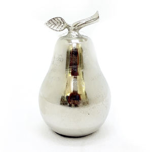 ประติมากรรมตกแต่งทำจากอลูมิเนียมเป็นโลหะรูปทรงลูกแพร์ประติมากรรมแนวตั้งที่ทันสมัยดีไซน์แบบเงาวาว - Product Image 1