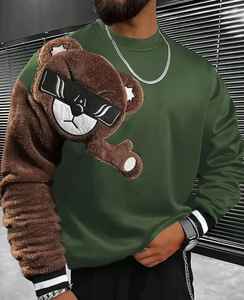 Sweat-shirt d'hiver pour homme ultra doux et personnalisable, en polyester/coton, respirant, imperméable, doublé, tissu 380g - Product Image 6