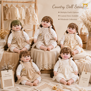 Bambola Reborn Realistica TUSALMO Personalizzabile da 22 Pollici, Bianca, per Bambine, con Capelli Lisci Lunghi, Vestiti Personalizzabili, Confezione OEM ODM - Product Image 3