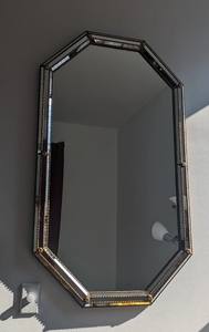 Miroir mural vénitien en cristal avec finition en laiton et mosaïque à trois couches - Product Image 3