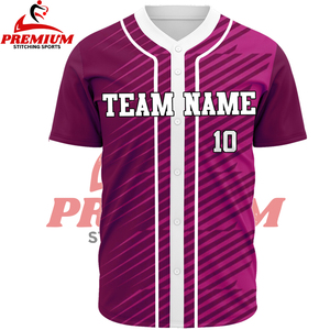 Vente directe d'usine, maillot de baseball sur mesure, respirant, de haute qualité, avec un nouveau design, 100% polyester, séchage rapide - Product Image 3