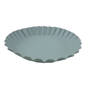 Iron Round Plate/Dish with Grey Stone Usable for eating or serving food in Hotels Restaurant Cafeteria Kitchenware