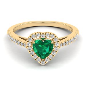 Venta caliente Compromiso 14K Anillo de oro rosa sólido 14K Oro real Esmeralda natural IGI Anillo de diamante certificado para mujeres - Product Image 6