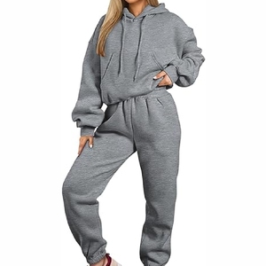 Nuevo 2025, conjuntos de chándal con capucha para mujer de la mejor calidad, ropa estampada de peso pesado con pantalón, características de talla grande - Product Image 4