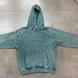 Sudaderas y sudaderas transpirables para hombre lavadas con ácido de tendencia superior de Pakistán Logotipo bordado con impresión en relieve 3D - Product Image 3