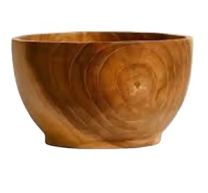 Bol en bois incurvé au design moderne unique pour le service des ustensiles de cuisine polyvalents Bol alimentaire pour salade et fruits Prix d'usine direct - Product Image 4