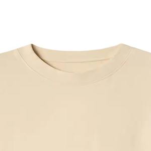 T-shirt personnalisé en coton 100% pour homme, 120G, col rond oversize avec épaules tombantes, imprimé et brodé - Product Image 4