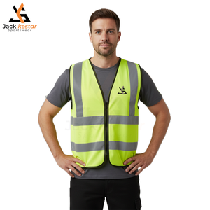 Chaleco de Trabajo Personalizado, 100% Poliéster, Chaleco de Seguridad Reflectante con Tiras Reflectantes, Talla Grande - Product Image 1