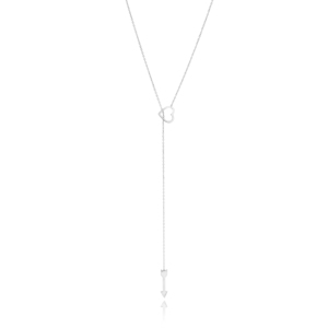 Diseño en Y con forma de corazón y flecha, diseño delicado, joyería turca hecha a mano al por mayor, plata de ley 925. - Product Image 3