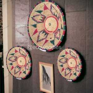 ตะกร้าหวายสานแขวนผนังสำหรับตกแต่งผนังทรงกลมจากอินเดีย - Product Image 6