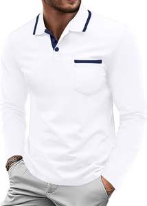 Polo à manches courtes en coton 100% à séchage rapide pour homme Chemise de golf en jersey piqué Motif brodé tricoté - Product Image 2