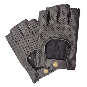 Guantes de Ciclismo de Cuero para Hombre Hambridge, Malla Perforada con Cierre de Presión - Product Image 3