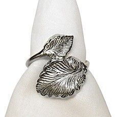 High quality napkin rings for traditional <b>dinner</b> <b>tables</b> crafted from metal with antique floral pattern and premium design - Product Image 2