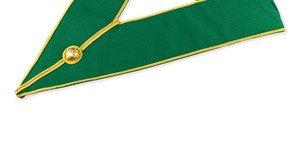 Rite écossais maçonnique de haute qualité collier de 18e degré de ruban de moiré rouge 100% coton entièrement brodé à la main coupe dorée - Product Image 2