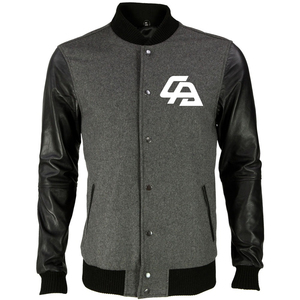 Blouson Bomber Varsity en Laine et Cuir Personnalisé OEM avec Logo Brodé en Chenille, Col Montant, Façade en Cuir PU Formelle, Sur Mesure - Product Image 1