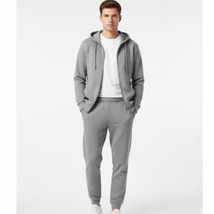 Survêtement deux pièces pour hommes, fournisseur d'usine OEM, vente en gros sur mesure, tenue de gym élégante, ensemble de jogging, vêtements d'entraînement décontractés à la mode - Product Image 6