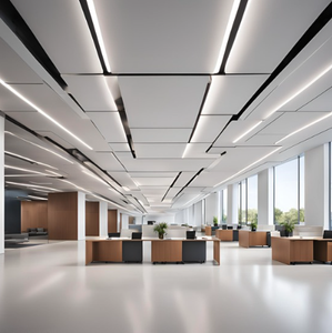 Placas de Techo Metálicas Suspendidas Estilo Moderno Cuadradas Tipo Rejilla Ignífugas Insonorizadas Impermeables para Edificios de Oficinas Tradivas TRD41 - Product Image 3