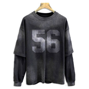 Camiseta de Manga Larga para Hombre, 100% Algodón Premium, Diseño Holgado, Tejido Ecológico, Personalizable, Alta Calidad - Product Image 5