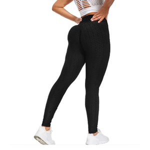 Leggings de cintura alta para mujer con Conjunto de sujetador de yoga sin costuras estilo casual de lana transpirable - Product Image 3