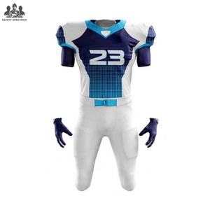 Concevez votre propre uniforme de football américain personnalisable, ensembles 100% polyester respirants, séchage rapide, protection UV, maillot et short - Product Image 1