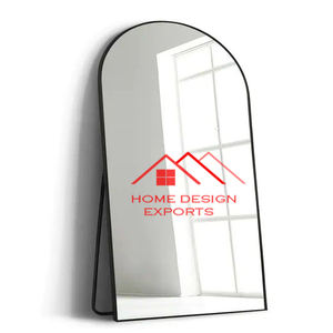 Hot Selling <b>Black</b> Finished <b>Metal</b> <b>Frame</b> Luxury Design Floor Mirror for Modern Home Hotel Decor Use - Product Image 5