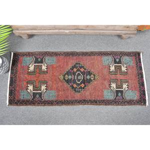 Tapis turc de 16x39 pieds, tapis patchwork tissé plat rouge et beige, décorations de salon, laine PP, support en latex - Product Image 1