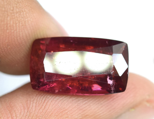 Rubellite naturelle Tourmaline Coussin Forme Facettes Pierres Précieuses Lâches Couleur Rouge Bagues Semi-Précieuses Collier Boucles D'oreilles Fabrication de Bijoux - Product Image 3