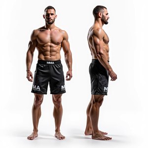 Pantalones cortos de lucha MMA sublimados con impresión personalizada Durable No Gi Jiu Jitsu Kimono Ropa elástica para uso de Kimono Jiu Jitsu - Product Image 6