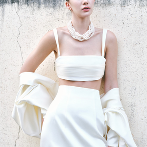 Calidad superior LINRI SILK SATIN LONG CAPE Mison Satin Ropa de mujer elegante Whiteant del fabricante de Vietnam - Product Image 5