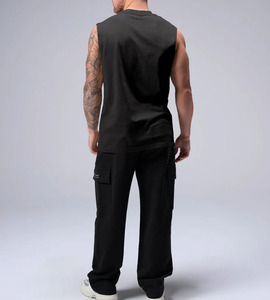 T-shirts de sport personnalisés en gros, logo personnalisé, salle de sport, fitness, entraînement, course à pied, débardeur de musculation pour hommes, débardeur - Product Image 3